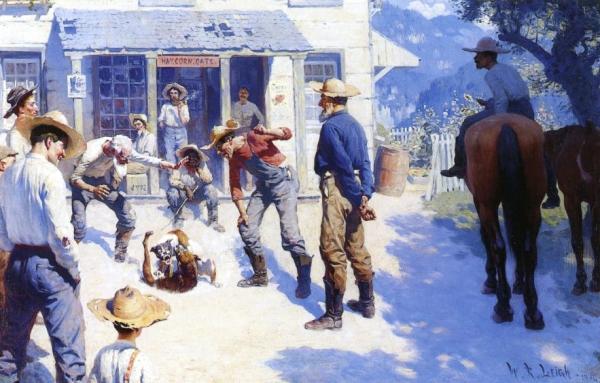 Dog Fight by William Robinson Leigh