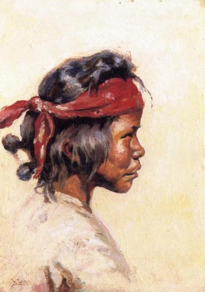 Indian Boy by William Robinson Leigh Oil Painting Reproductions