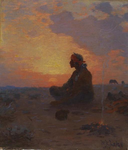 Sitting Indian, 1917 by William Robinson Leigh Oil Painting Reproductions
