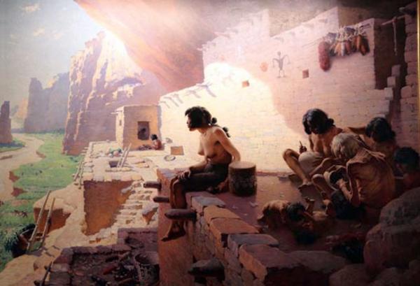 The Lookout by William Robinson Leigh Oil Painting Reproductions