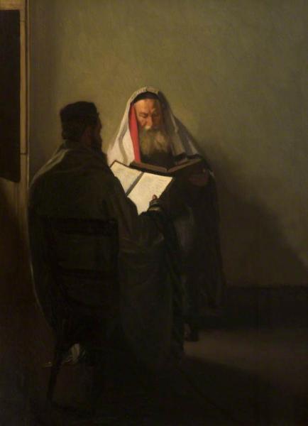 A Corner Of The Talmud School by William Rothenstein
