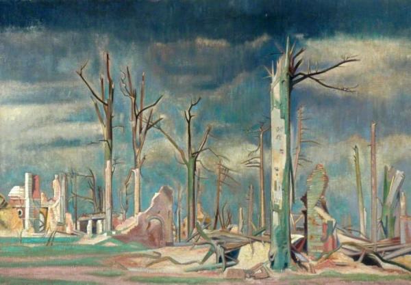 Avenue At Bourlon, Western Front by William Rothenstein