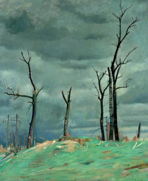 Avenue Of The Château, Bourlon, Western Front by William Rothenstein