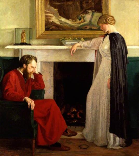 Eric Gill And Alice Mary, Née Knewstub, Lady Rothenstein by William Rothenstein