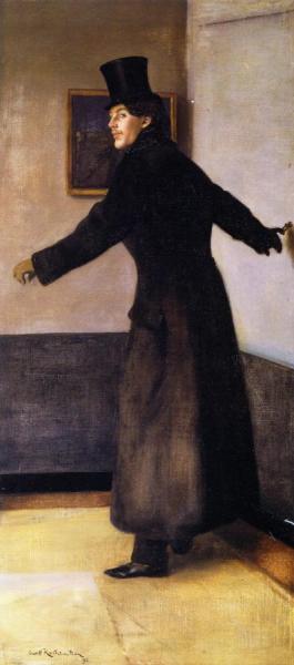 L'homme Qui Sort (the Painter Charles Conder) by William Rothenstein