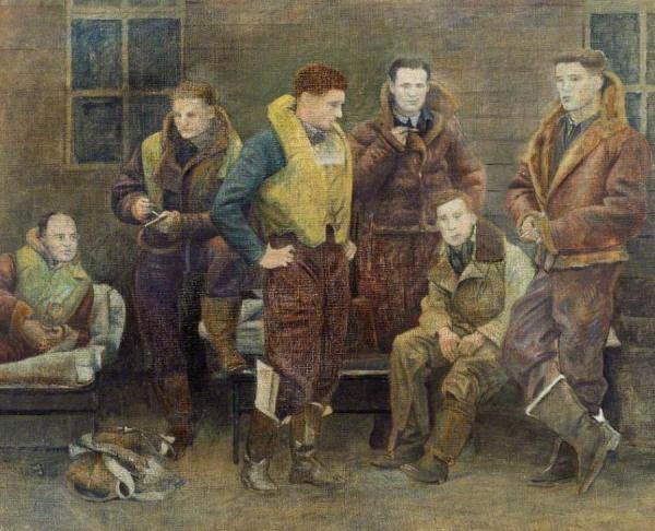 Unknown Bomber Crew by William Rothenstein