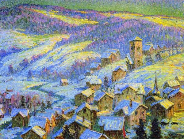 Twilight, Village In The Valley, Carmel by William Samuel Horton