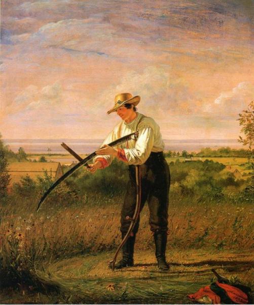 Farmer Whetting His Sythe by William Sidney Mount