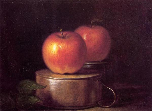 Fruit Piece: Apples On Tin Cups by William Sidney Mount