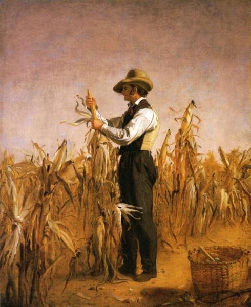 Long Island Farmer Husking Corn by William Sidney Mount