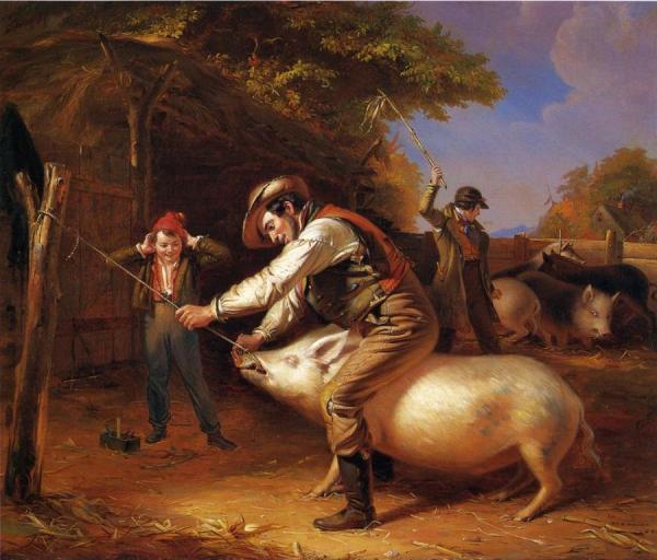 Ringing The Pig by William Sidney Mount