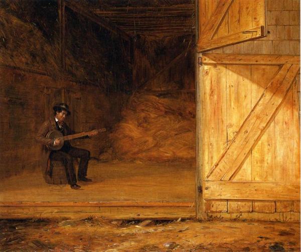 The Banjo Player In The Barn by William Sidney Mount Oil Painting Reproductions