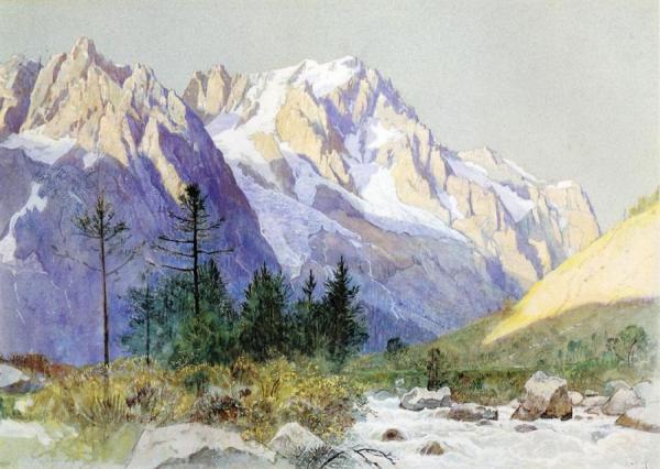 Wetterhorn From Grindelwald, Switzerland by William Stanley Haseltine