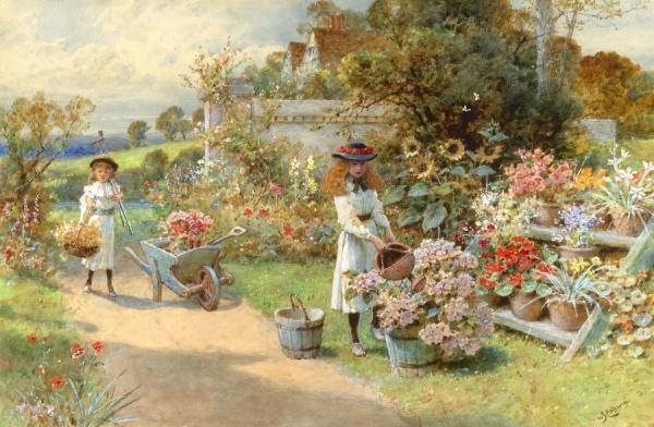 A Pair Of Watercolors By William Stephen Coleman I by William Stephen Coleman Oil Painting Reproductions