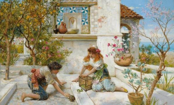 Playtime by William Stephen Coleman Oil Painting Reproductions