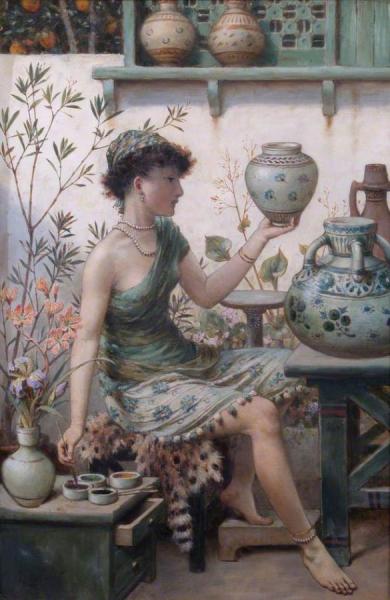 The Potter's Daughter by William Stephen Coleman Oil Painting Reproductions