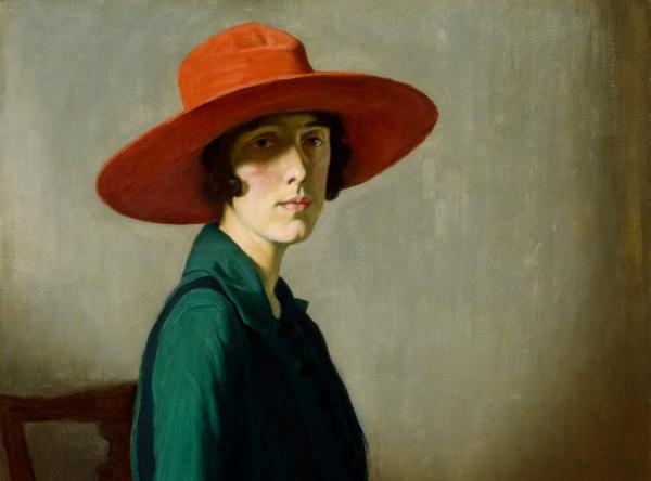 Lady With A Red Hat, 1918 by William Strang