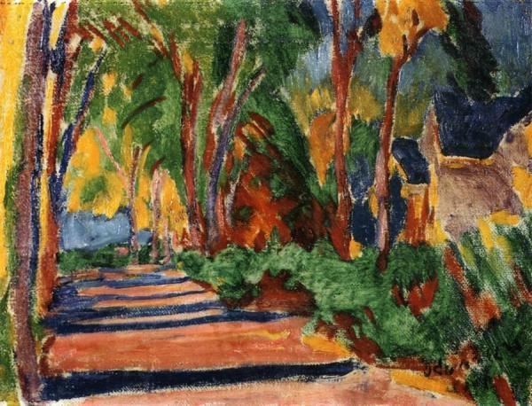 Wooded Road by William Straub