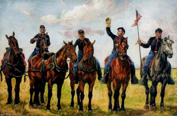 Horse Artillery (study) by William Trego Oil Painting Reproductions
