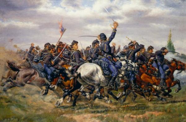 The Pell Mell Charge by William Trego Oil Painting Reproductions