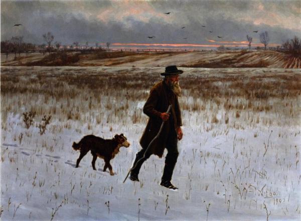 Winter Hills Above Sellersville by William Trego
