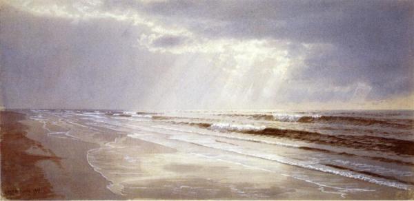 Beach With Sun Drawing Water by William Trost Richards
