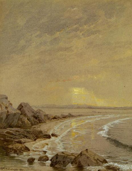William Trost Richards Breaking Sun, Rhode Island Coast