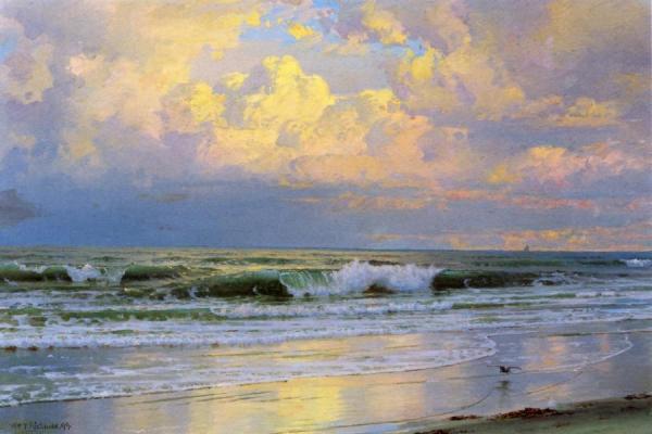 William Trost Richards Breaking Waves