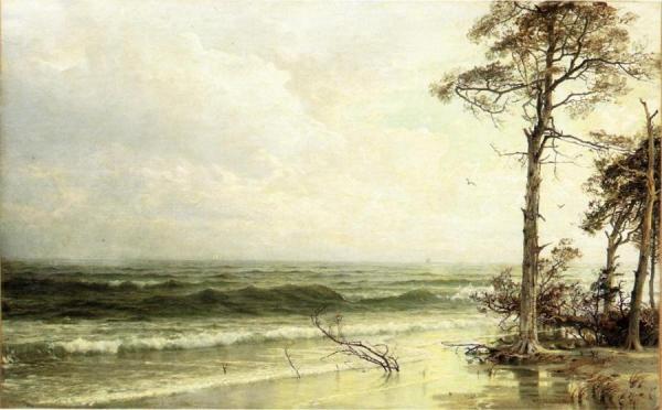 Cedars On The Shore Near Atlantic City by William Trost Richards Oil Painting Reproductions
