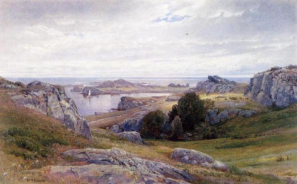 Coast With Sailboat, Newport by William Trost Richards