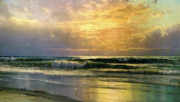 Coastal Scene At Sunset by William Trost Richards
