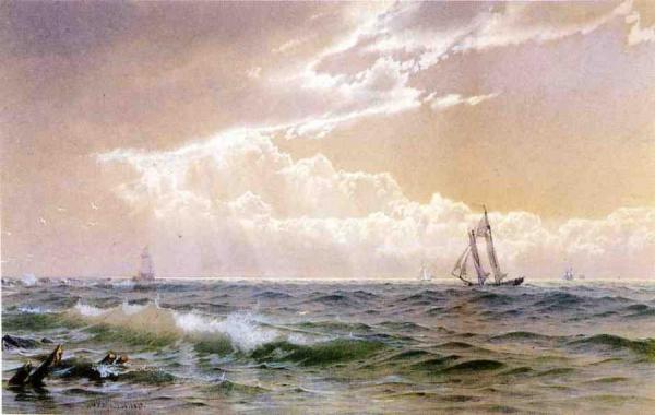 Coastal Scene With Sailboats by William Trost Richards
