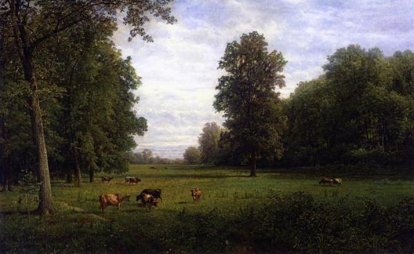 Cows In A Pasture by William Trost Richards