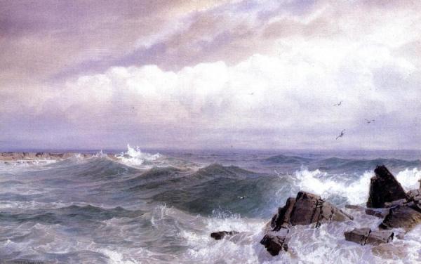 Gull Rock, Newport, Rhode Island by William Trost Richards