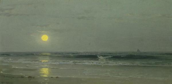 Moonrise Over The Beach by William Trost Richards