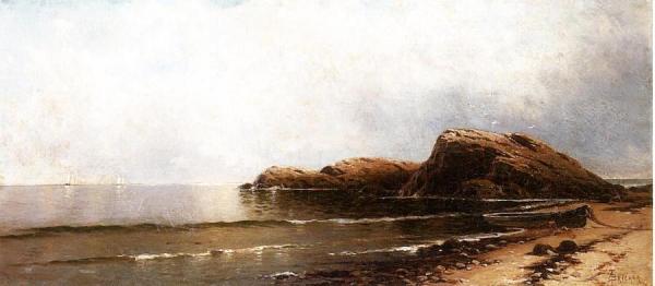 Morning: Old Fort (dumpling), Conanicut, Rhode Island by William Trost Richards