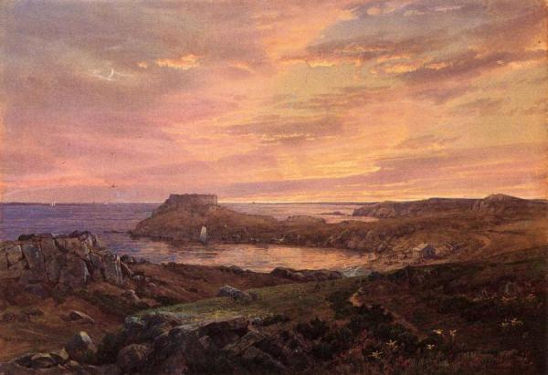 Old Fort At Conanicut, Rhode Island by William Trost Richards