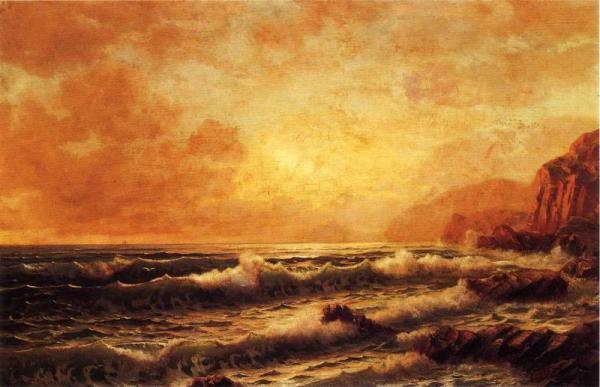 Rocky Coast At Sunset by William Trost Richards