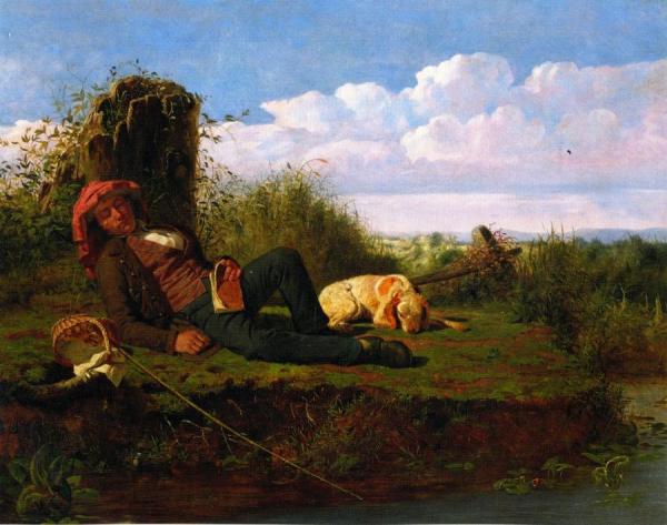 William Tylee Ranney The Lazy Fisherman