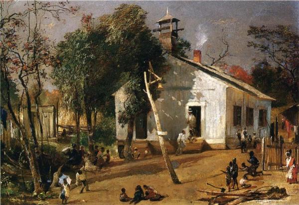Scene Outside A Southern Schoolhouse by William Wallace Wotherspoon