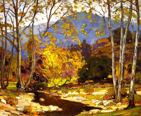 A Quiet Brook by William Wendt