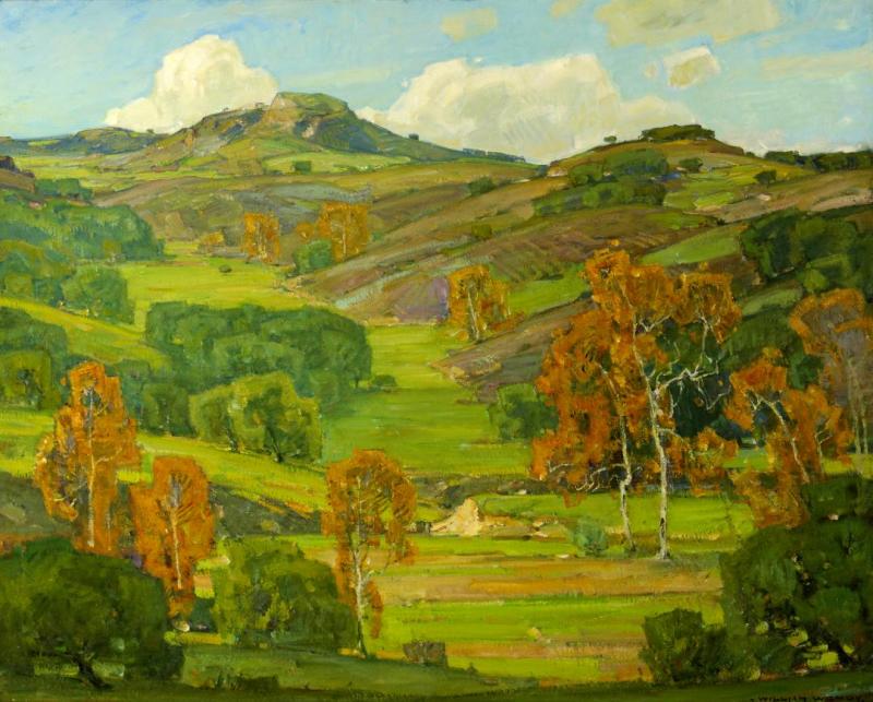 Autumn Sycamores by William Wendt