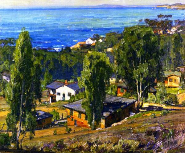 Houses At Arch Beach by William Wendt