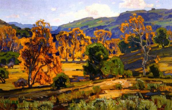 Laguna Canyon, Oaks And Sycamores by William Wendt
