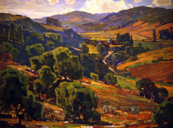 Ranch In The Valley by William Wendt