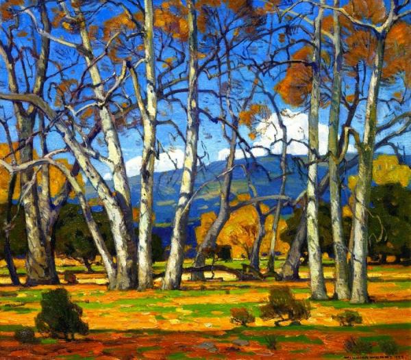 Sycamores Entangled by William Wendt