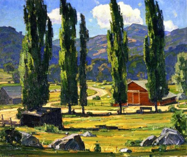 The Red Barn by William Wendt