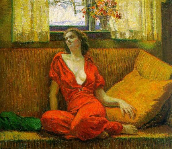 Lady In Red by Wilson Irvine