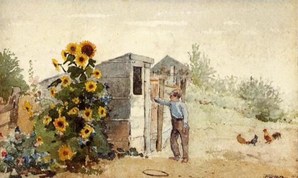 Backyard, Summer by Winslow Homer
