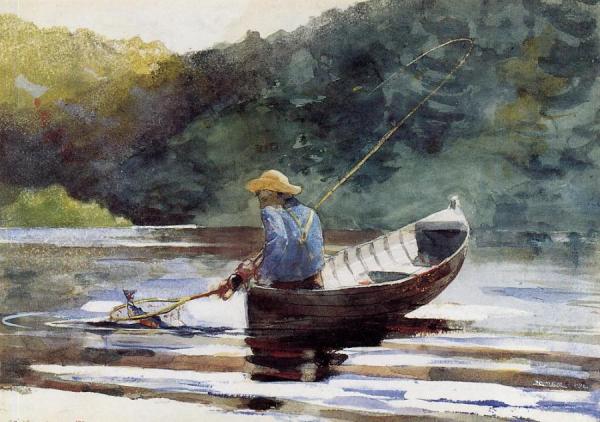 Boy Fishing by Winslow Homer Oil Painting Reproductions